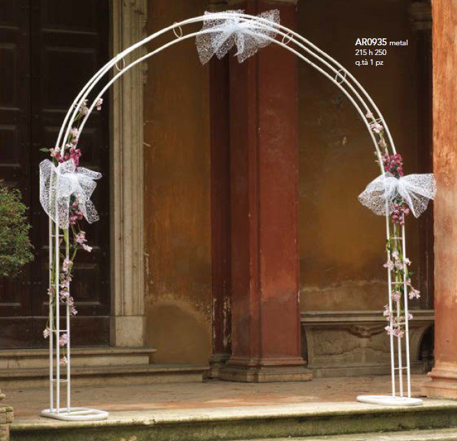 Arco Sposi Arrotondato cm.215x250 Bianco