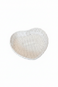 Cesto Cuore Vimini Bianco 50x24 H.10 | 70x58 H.10