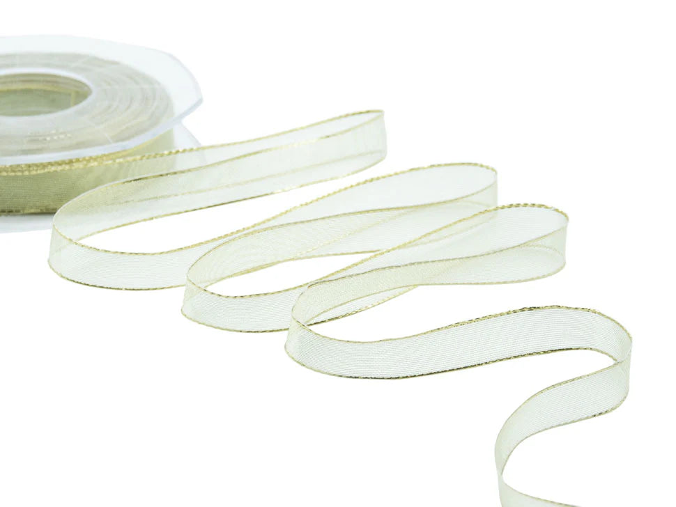 Velo B/Raso Oro/Argento mm.15x25 MT.