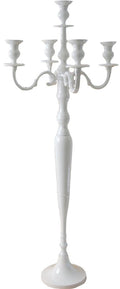 Candelabro All. 5 Fiamme Bianco H.100 | H.120