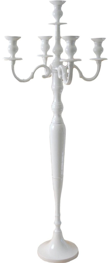 Candelabro All. 5 Fiamme Bianco H.100 | H.120