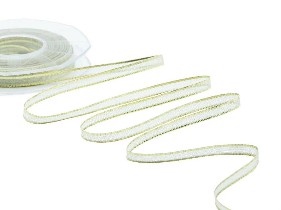Velo B/Raso Oro/Argento mm.6x25 MT.