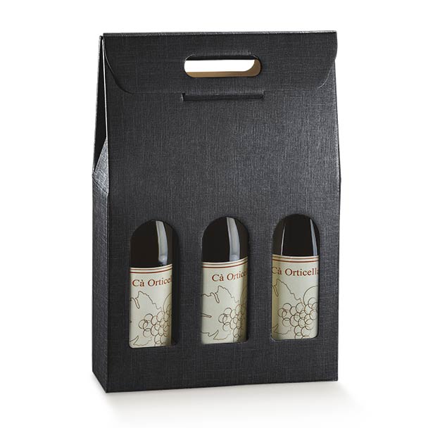 Scatola X 3 Bottiglie cm.27x9x38,5 Col. | Vari Colori