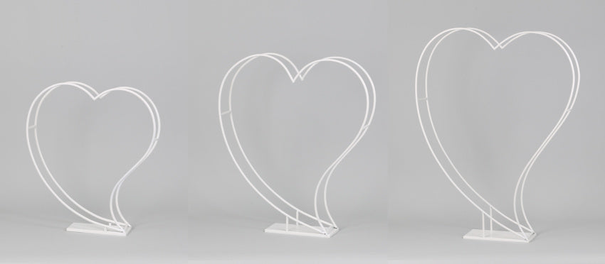Cuore Metallo con Base PZ.3 Bianco