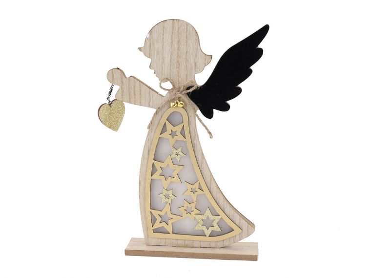 Angelo Legno C/Led cm.16x4 H.24