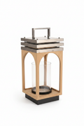 Lanterna Legno/Met. C/Vetro cm.24x24 H.55 | cm.20x20 H.44