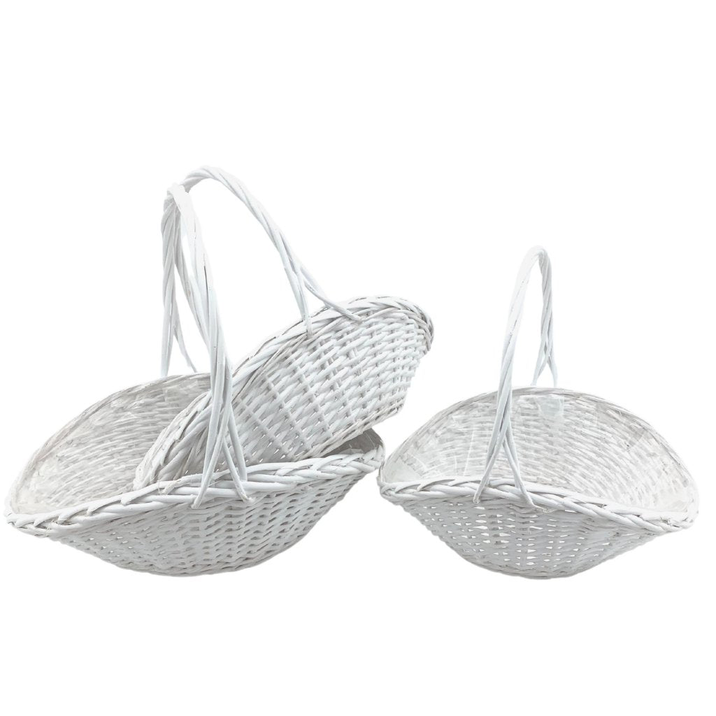 Ceste Vimini Basse C/M Bianche S/3