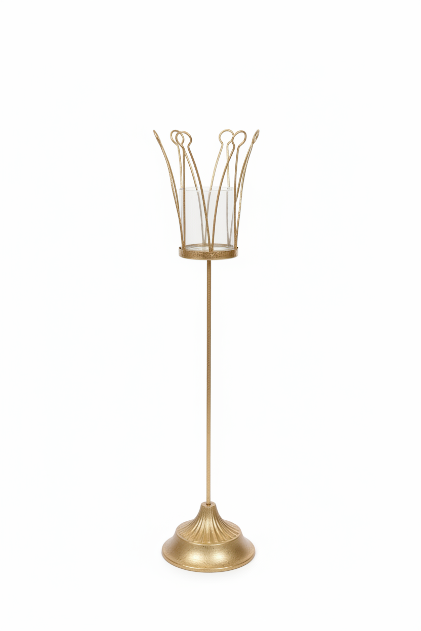 Porta T-Light Corona Oro D.11 H.35,5 | D.15 H.51