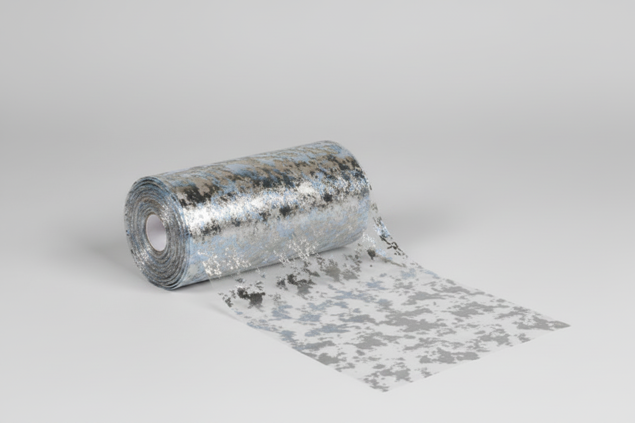 Rotolo Tulle Metal Foil cm.12,5 x 100 MT.