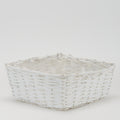 Cesto Quadro Vimini Bianco cm.37,5x37,5 H.16,5