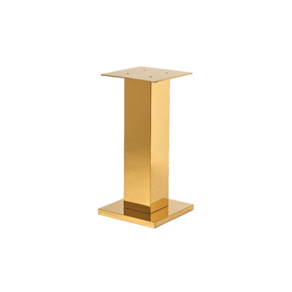 Colonna Specchio Quadra Dorata H.60