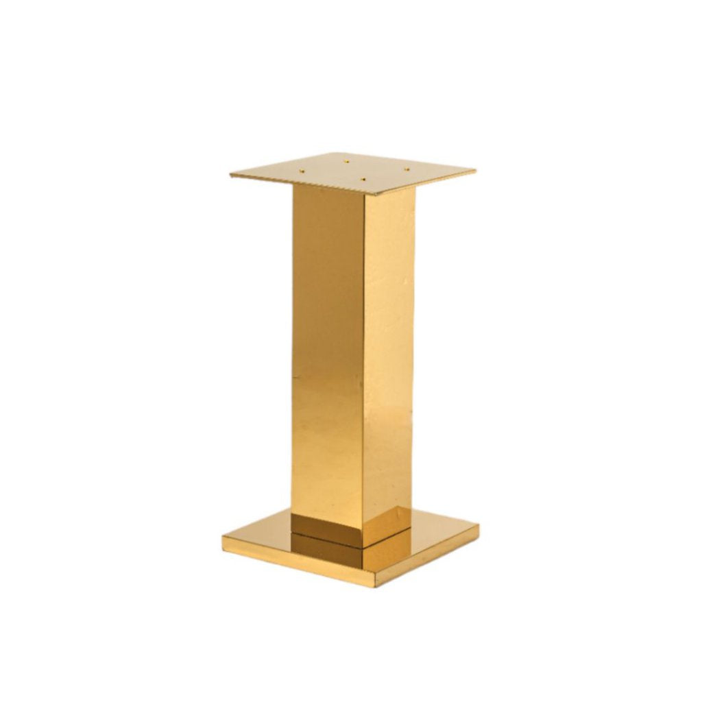 Colonna Specchio Quadra Dorata H.80