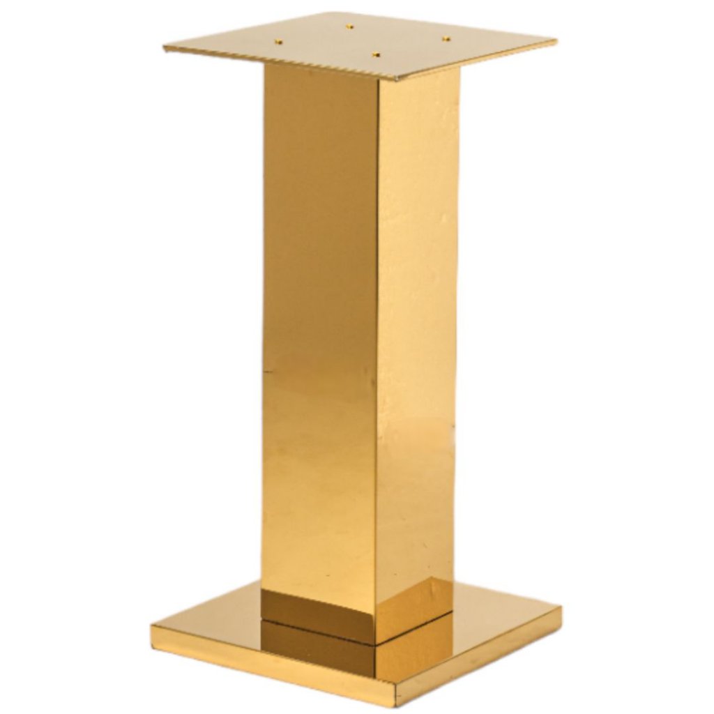 Colonna Specchio Quadra Dorata H.100