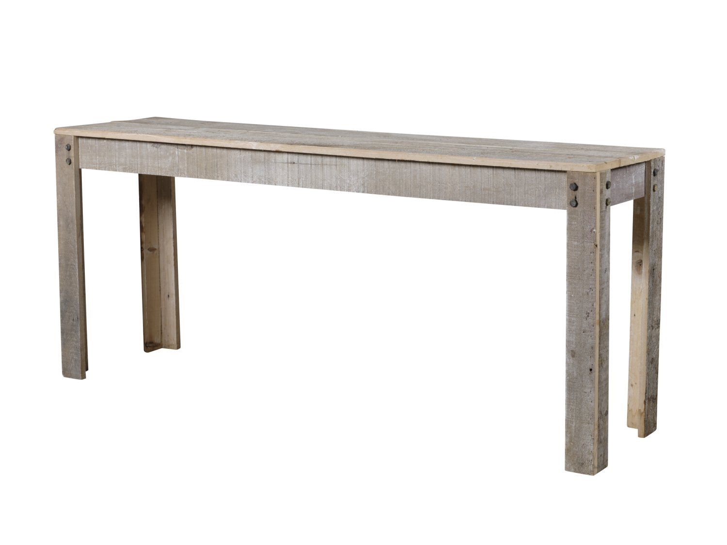 Tavolo Legno Sbiancato cm.180x40 H.75