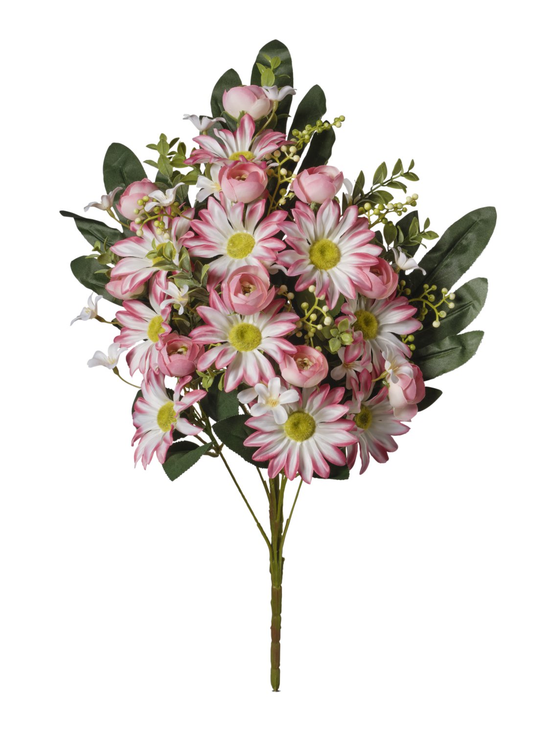 Mazzo Frontale Gerbera/Ranuncolo cm.53 | Artificiale e Vari Colori