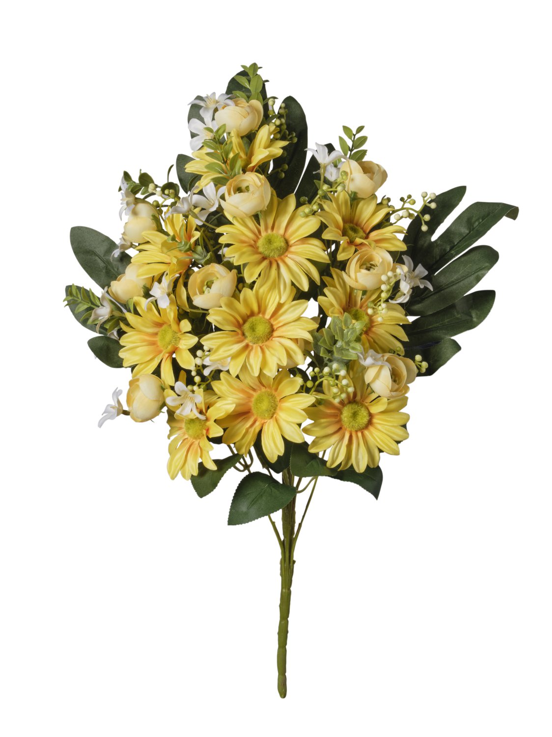Mazzo Frontale Gerbera/Ranuncolo cm.53 | Artificiale e Vari Colori