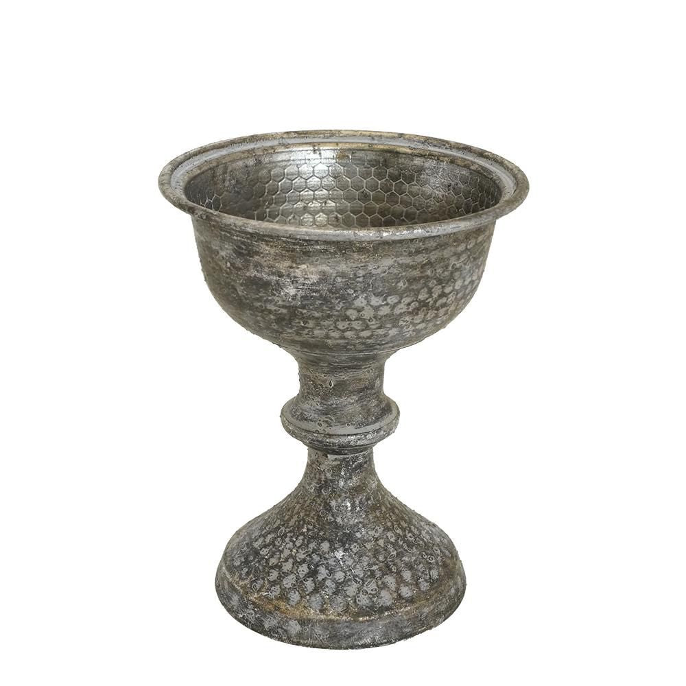 Coppa Metallo D.13,5 H.17 Argento Invecchiato