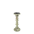 Candeliere Legno D.10 H.26 Verde Antico