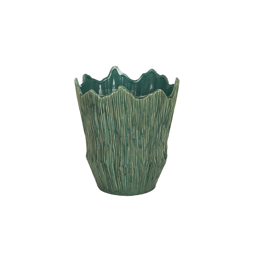 Vaso Striato Color Ottanio D.26 H.30