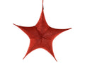 Stella Da Appendere Tessuto Laminato Rossa