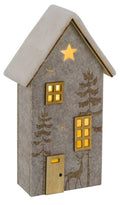Casa Tetto Pelliccia C/Led cm.13,5x6,5x25