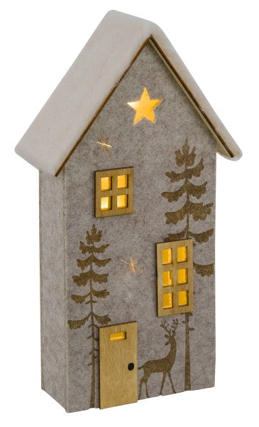Casa Tetto Pelliccia C/Led cm.16x7x31