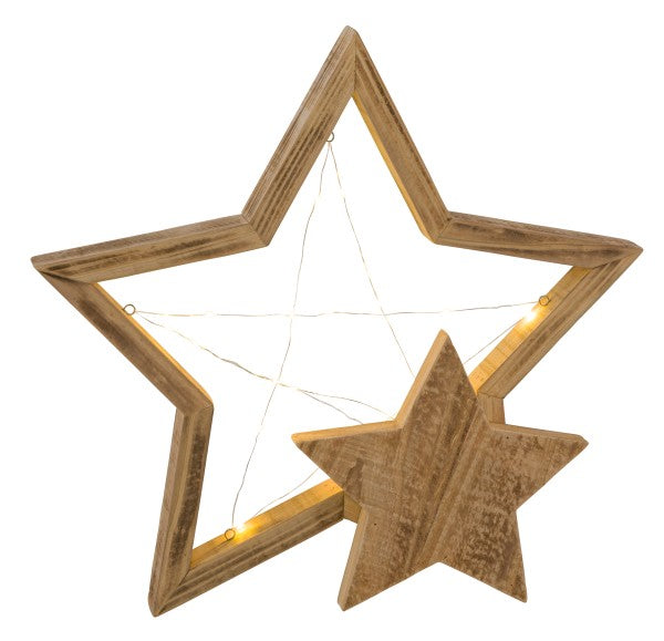 Profilo Stelle Legno C/20 Led cm.31x49