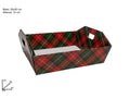 Cesto C/Maniglie Scozzese cm.35x30x10