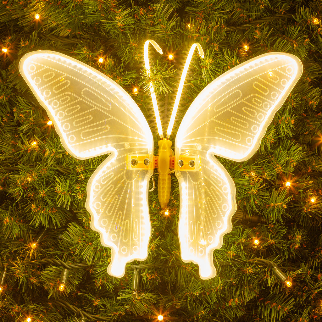 Farfalla Con Led Bianco Caldo cm.40