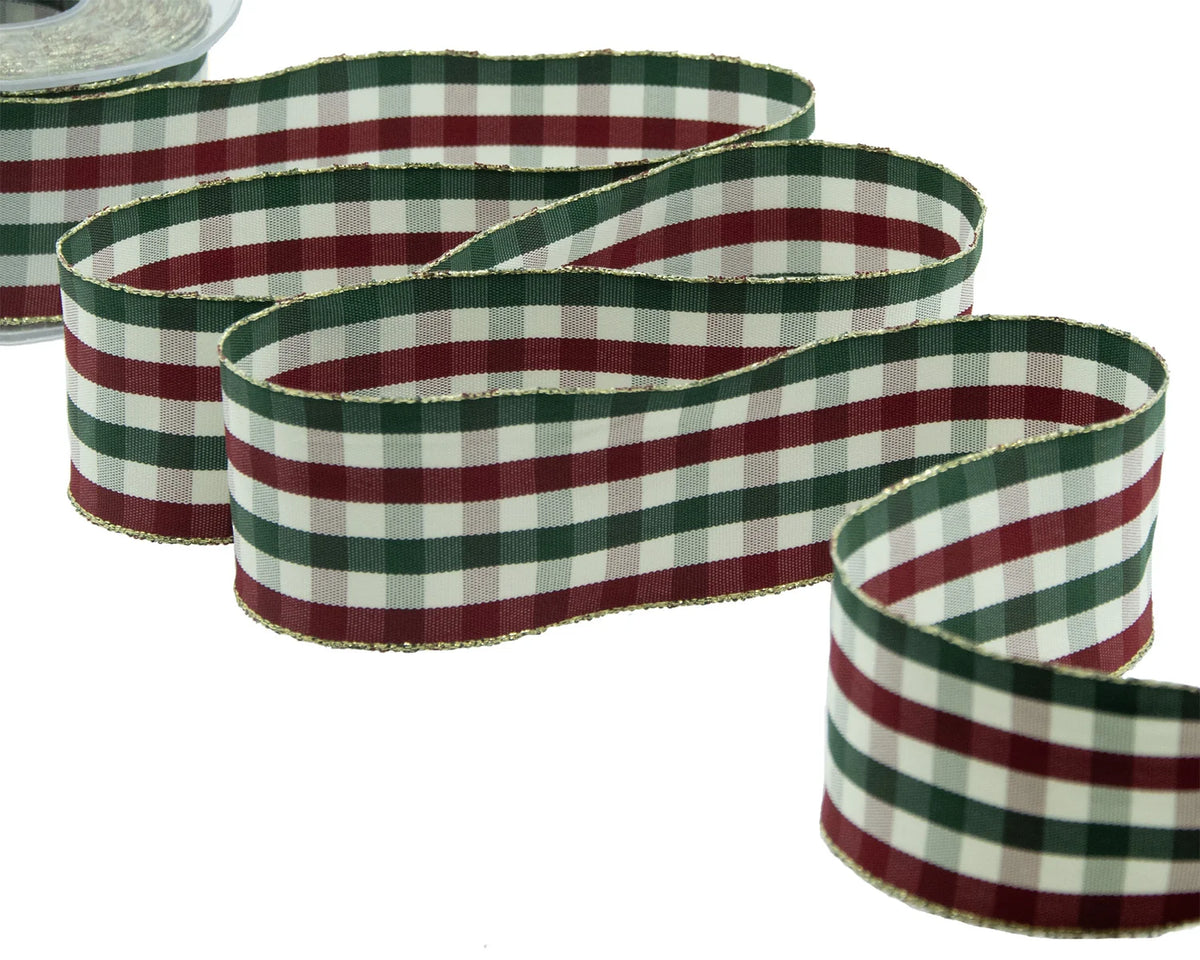 Nastro Scozzese Verde Rosso mm.65x15 MT.