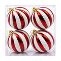 Sfere Plastica Spicchi Rossa/Bianca cm.10 PZ.4