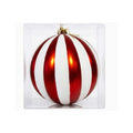 Sfera Plastica Spicchi Rossa/Bianca cm.20