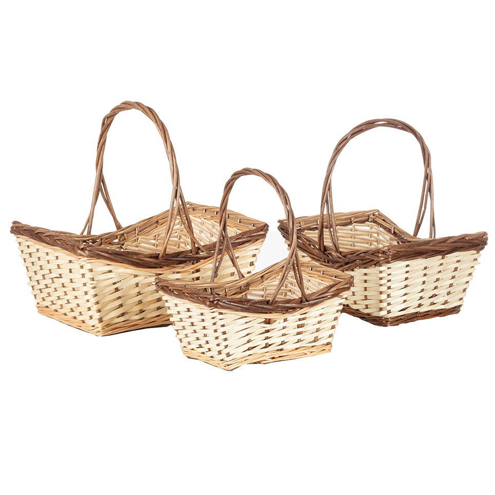 Ceste Vimini Barchetta Bicolor S/3