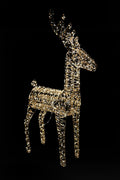 Renna Oro Metal Con LED cm.114
