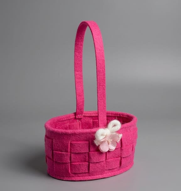 Borsa Feltro C/Manico+Decoro cm.9x8 H.24