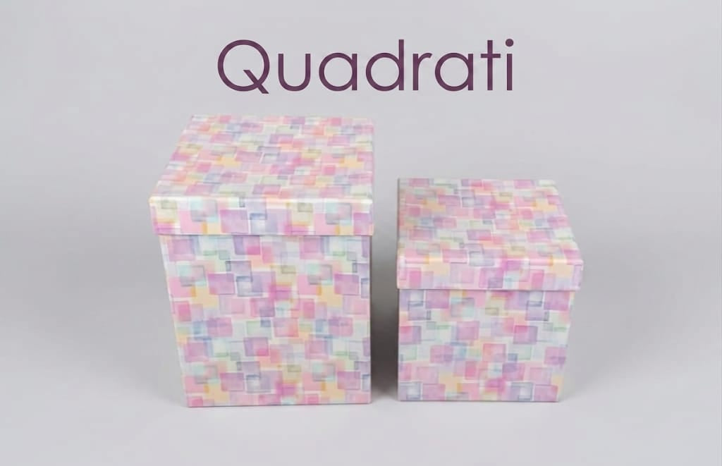 Scatola Quadrata S/2 Pois/Quadrati