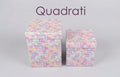 Scatola Quadrata S/2 Pois/Quadrati