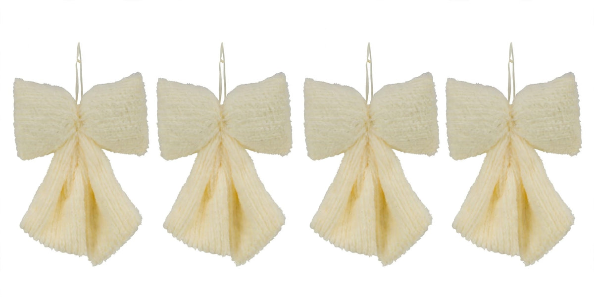 Fiocco Peluche Crema cm.12x3,5x14 PZ.4