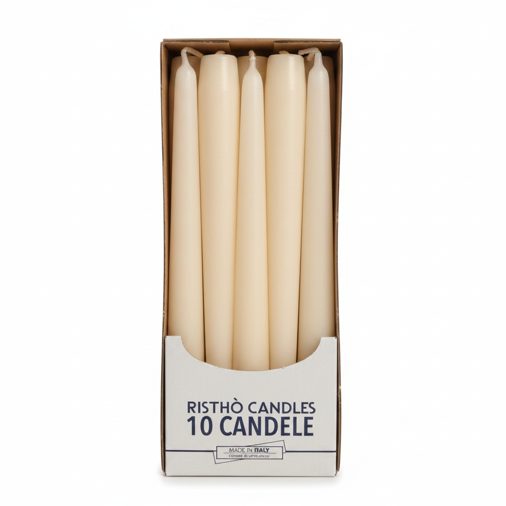 Candele Coniche cm.25 – Confezione da 10 pz. | Vari Colori