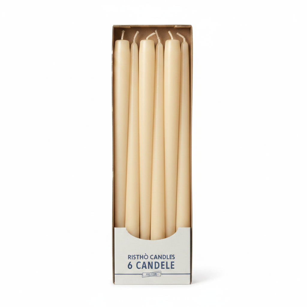 Candele Coniche cm.40 – Confezione da 6 pz. | Vari Colori