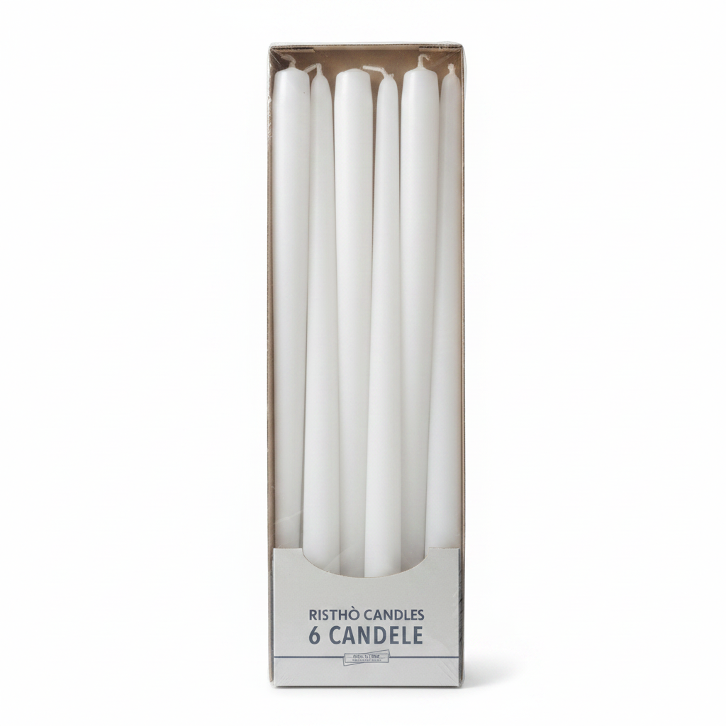 Candele Coniche cm.40 – Confezione da 6 pz. | Vari Colori