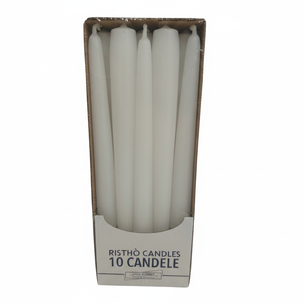 Candele Coniche cm.25 – Confezione da 10 pz. | Vari Colori