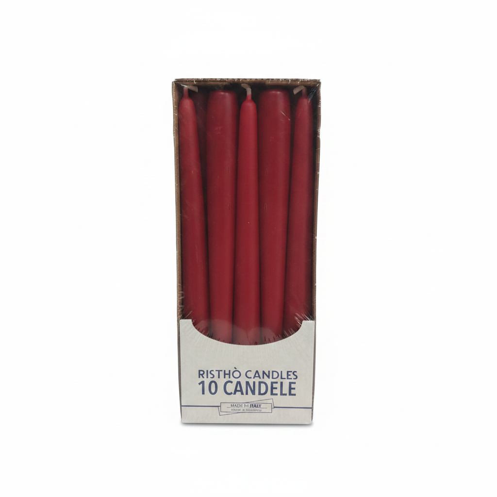 Candele Coniche cm.25 – Confezione da 10 pz. | Vari Colori