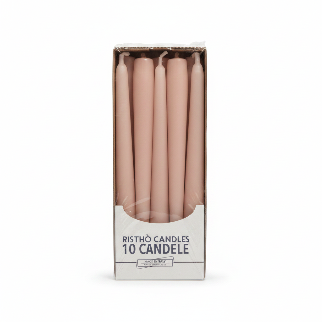 Candele Coniche cm.25 – Confezione da 10 pz. | Vari Colori