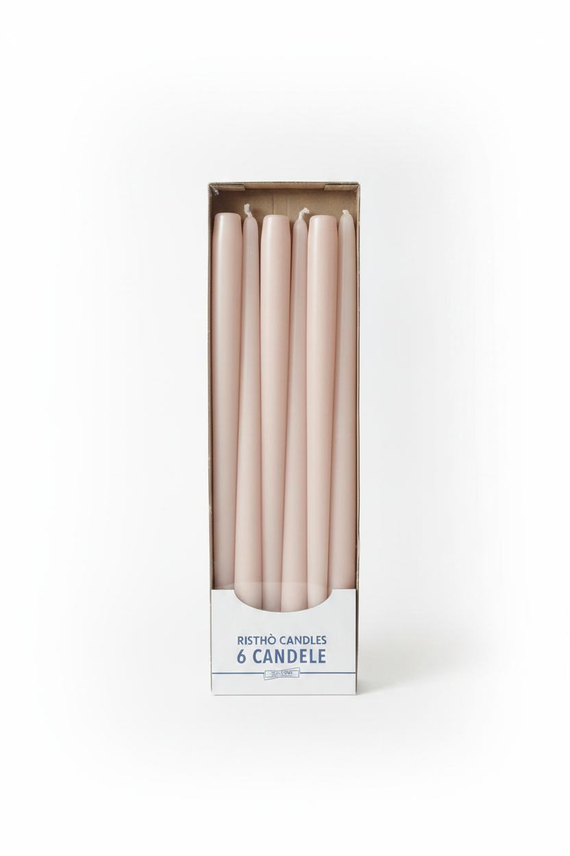 Candele Coniche cm.40 – Confezione da 6 pz. | Vari Colori