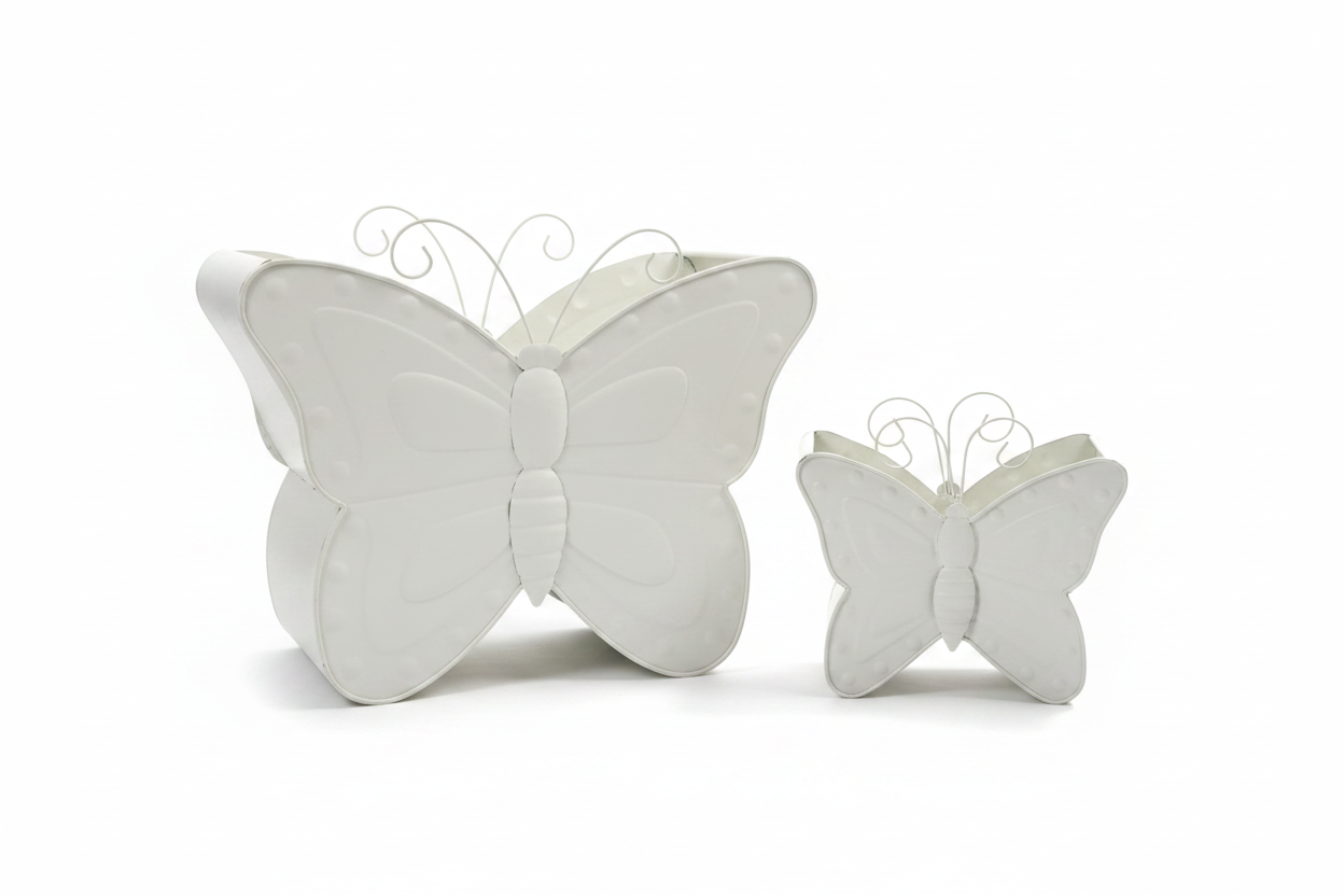 Contenitore farfalla bianco - serie 2 pz