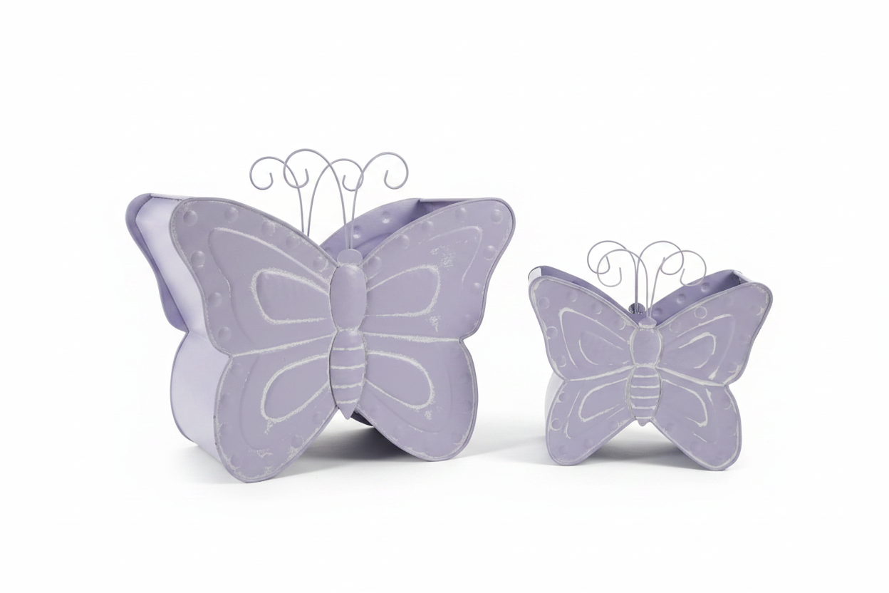 Contenitore Metallo Farfalla Serie da 2 Pz.