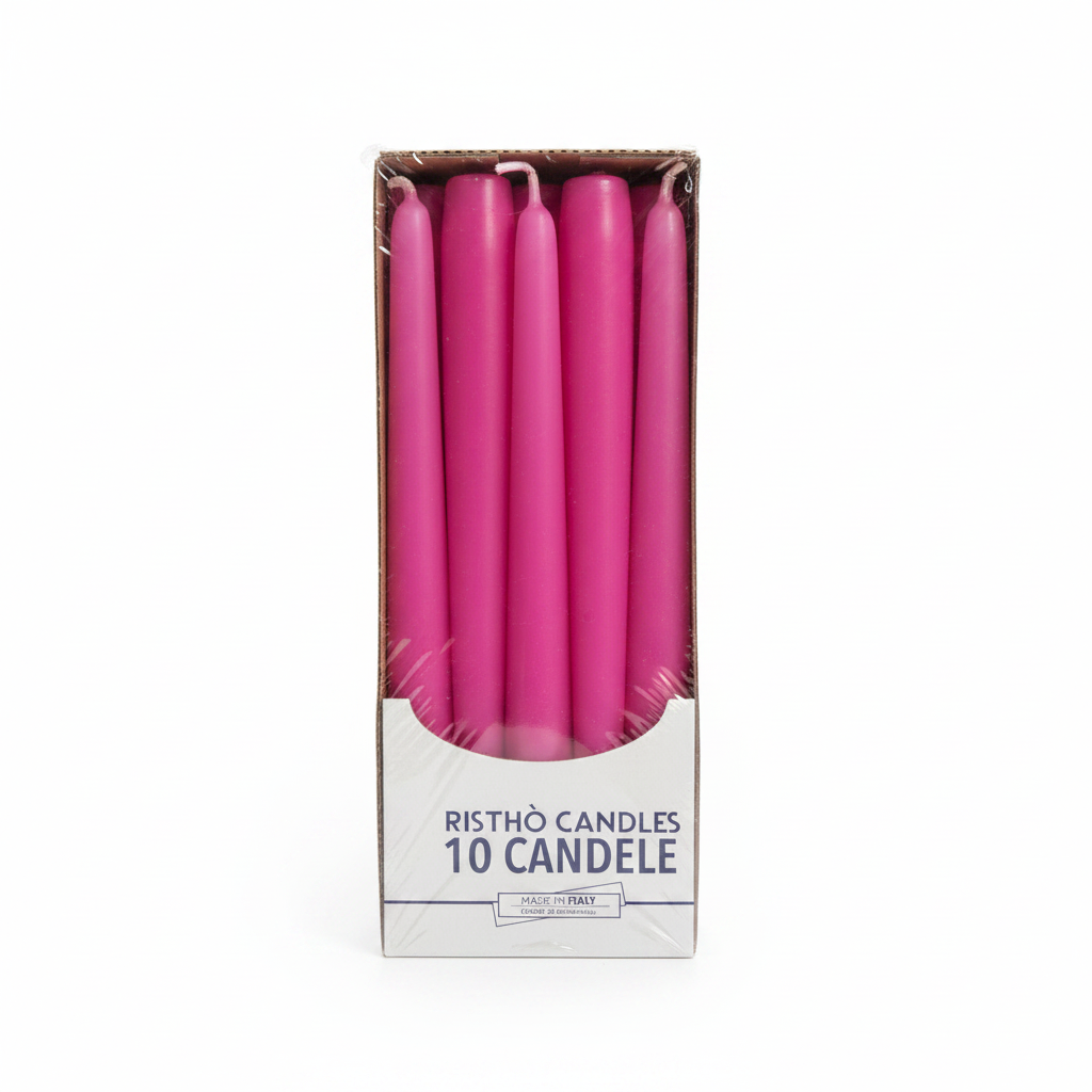 Candele Coniche cm.25 – Confezione da 10 pz. | Vari Colori