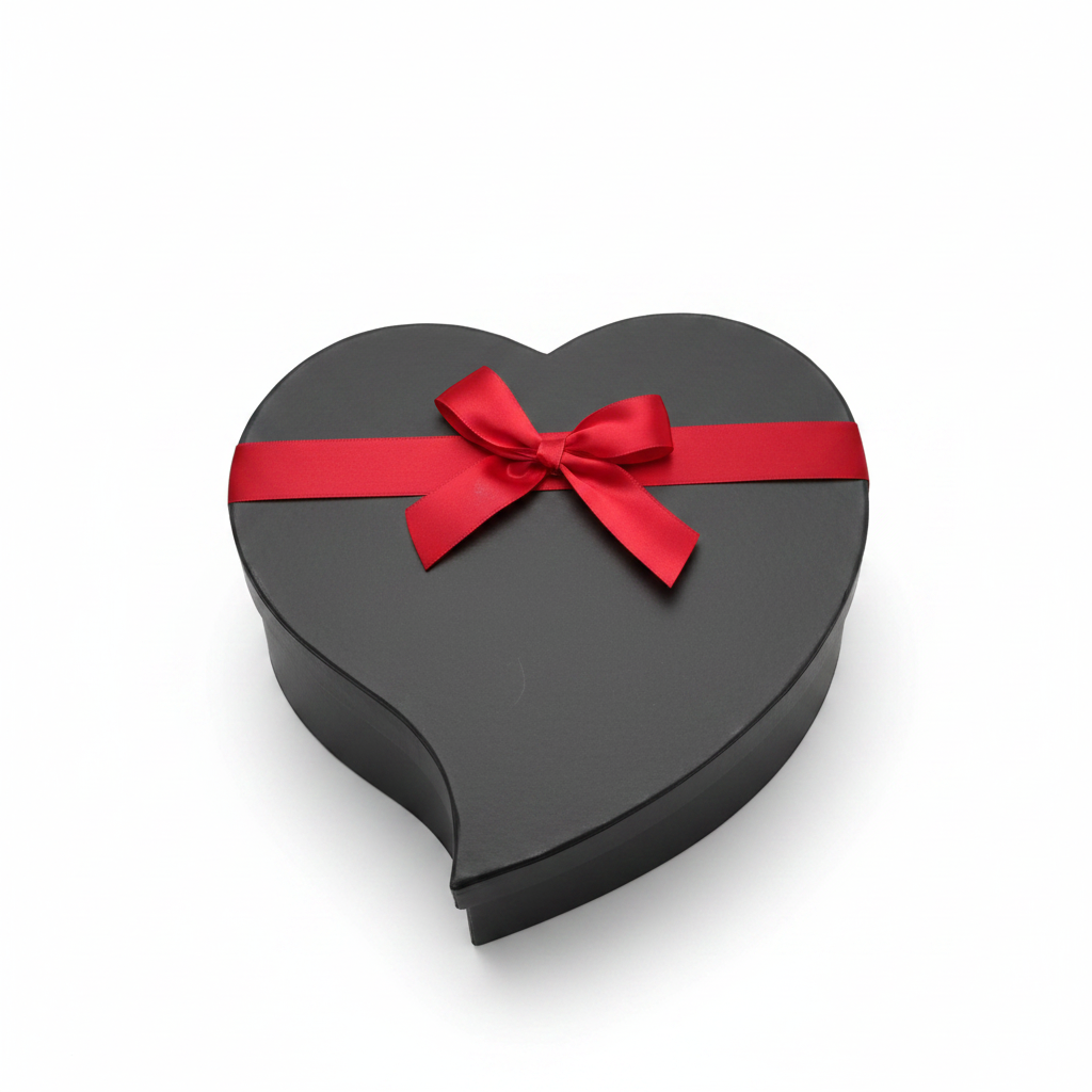 Heart box chiusa con fiocco