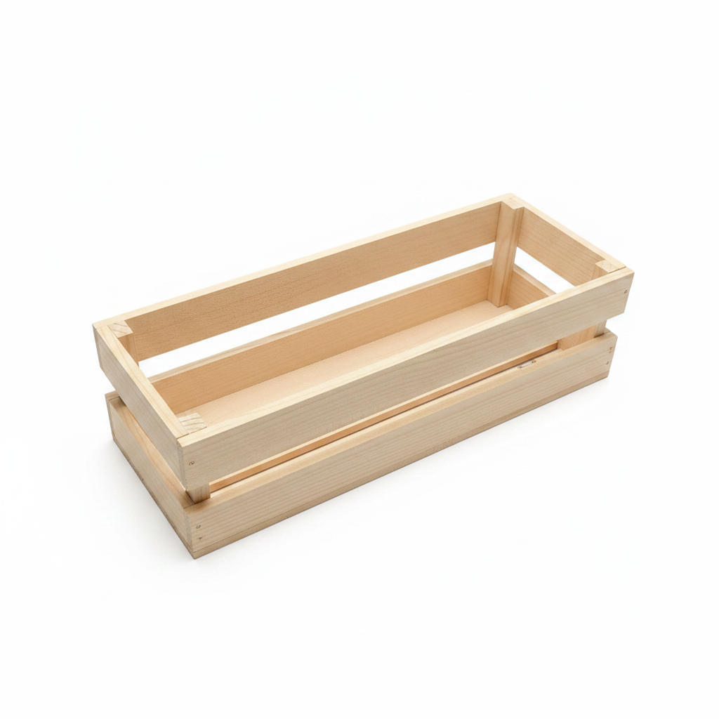 Cassetta legno naturale X3V11 vista dall'alto